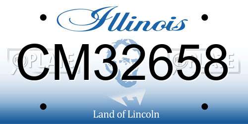 CM32658 Illinois License Plate