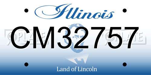 CM32757 Illinois License Plate