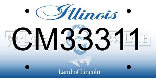 CM33311 Illinois License Plate