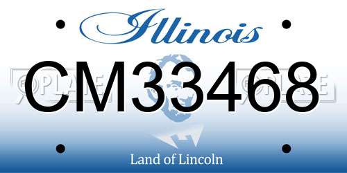 CM33468 Illinois License Plate