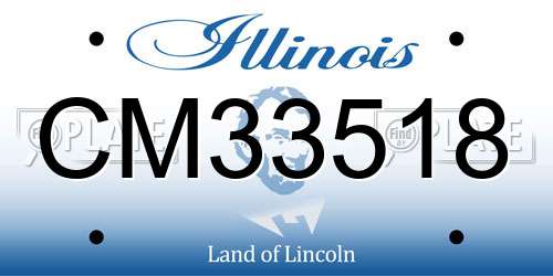 CM33518 Illinois License Plate