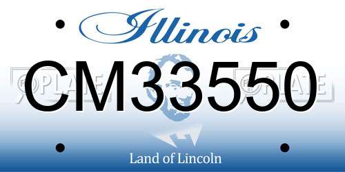 CM33550 Illinois License Plate