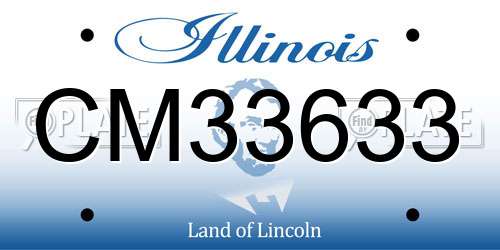 CM33633 Illinois License Plate
