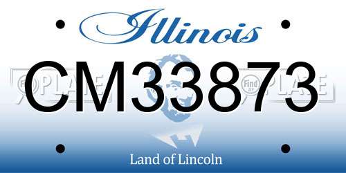 CM33873 Illinois License Plate