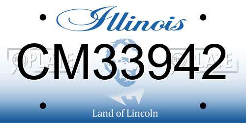 CM33942 Illinois License Plate