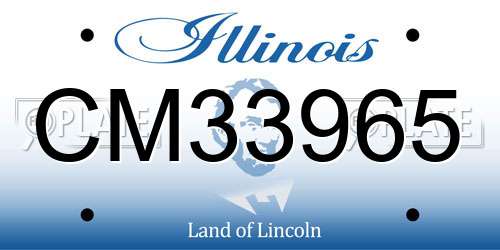 CM33965 Illinois License Plate