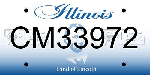 CM33972 Illinois License Plate