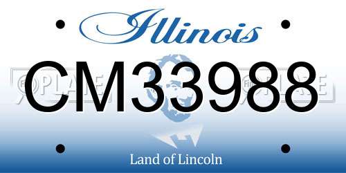 CM33988 Illinois License Plate
