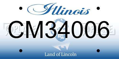 CM34006 Illinois License Plate