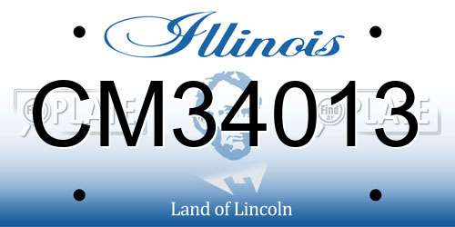 CM34013 Illinois License Plate
