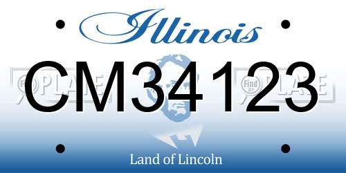 CM34123 Illinois License Plate