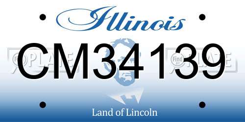 CM34139 Illinois License Plate