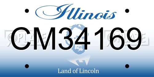 CM34169 Illinois License Plate