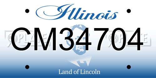 CM34704 Illinois License Plate