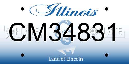CM34831 Illinois License Plate