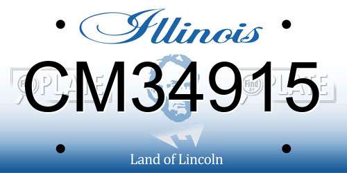 CM34915 Illinois License Plate