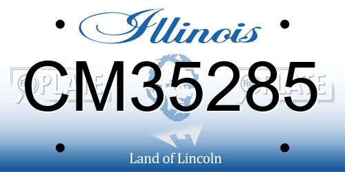 CM35285 Illinois License Plate