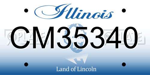 CM35340 Illinois License Plate