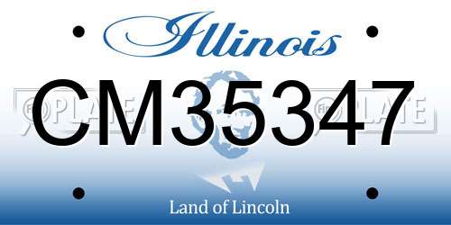 CM35347 Illinois License Plate