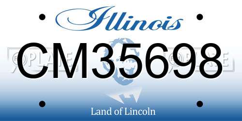 CM35698 Illinois License Plate