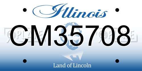 CM35708 Illinois License Plate