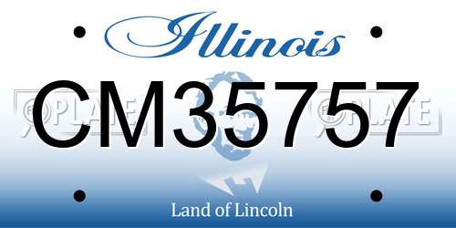 CM35757 Illinois License Plate