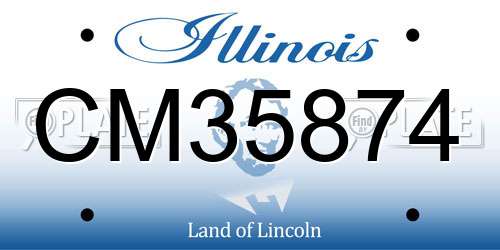 CM35874 Illinois License Plate