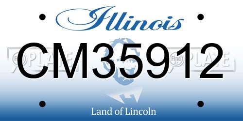 CM35912 Illinois License Plate