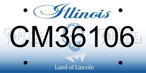 CM36106 Illinois License Plate
