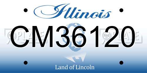 CM36120 Illinois License Plate
