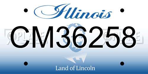 CM36258 Illinois License Plate