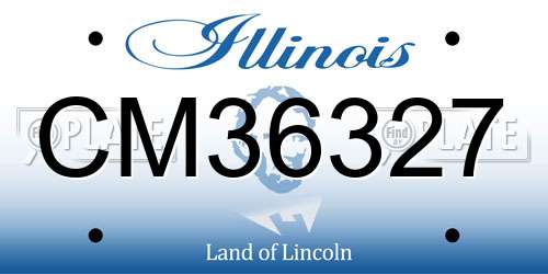 CM36327 Illinois License Plate