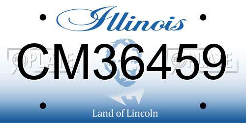 CM36459 Illinois License Plate