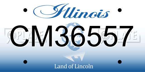 CM36557 Illinois License Plate