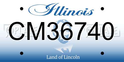CM36740 Illinois License Plate