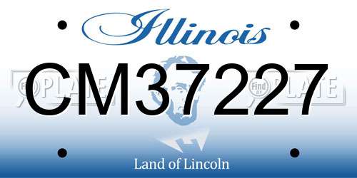 CM37227 Illinois License Plate