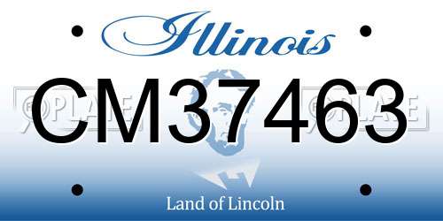 CM37463 Illinois License Plate