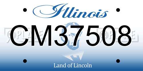 CM37508 Illinois License Plate