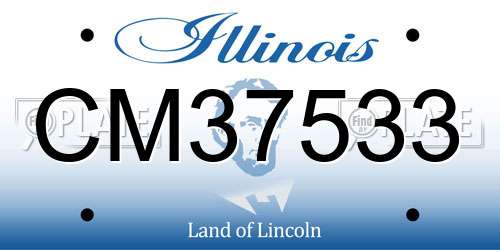 CM37533 Illinois License Plate