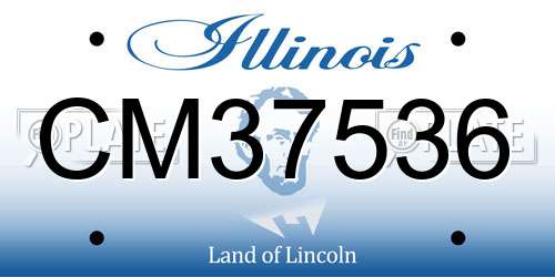 CM37536 Illinois License Plate
