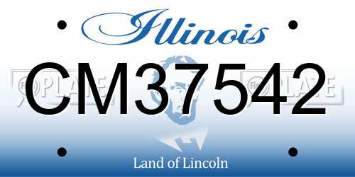 CM37542 Illinois License Plate