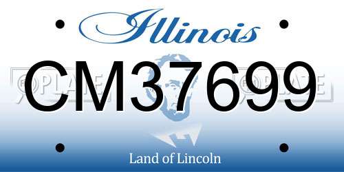 CM37699 Illinois License Plate
