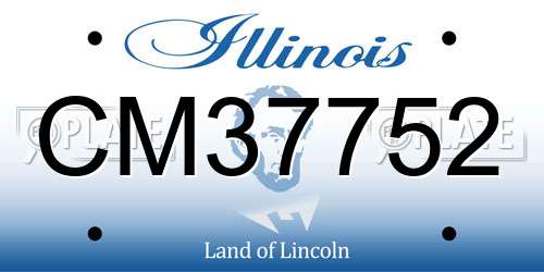 CM37752 Illinois License Plate