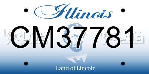 CM37781 Illinois License Plate
