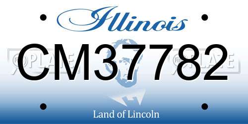 CM37782 Illinois License Plate