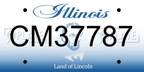 CM37787 Illinois License Plate