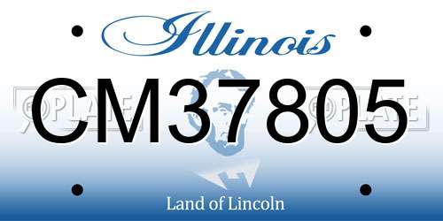CM37805 Illinois License Plate