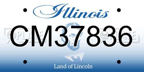 CM37836 Illinois License Plate