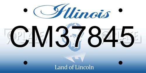CM37845 Illinois License Plate