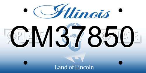 CM37850 Illinois License Plate